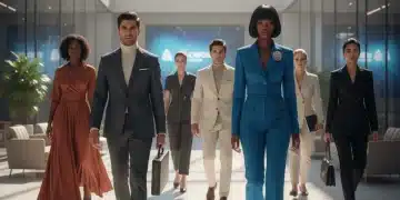 The 2026 Power Dressing Handbook: 5 Ways to Command Attention with Your Attire Professionals in stylish 2026 power dressing attire walking confidently in a modern office.