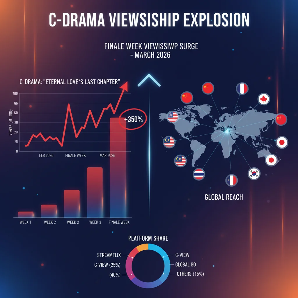 Infographic showing C-drama streaming viewership spike March 2026