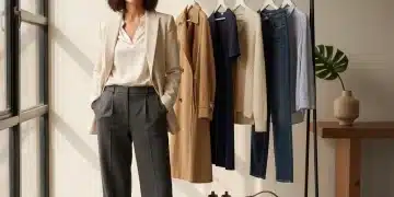 Woman showcasing versatile capsule wardrobe essentials for 2026