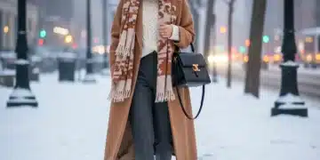 Winter 2026 Fashion: 4 Chic & Comfy Outfit Combinations Woman in chic camel coat winter 2026
