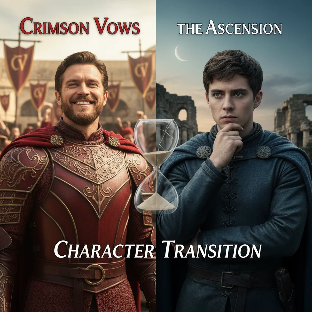 Actors from 'Crimson Vows' representing a casting change and new character introduction.