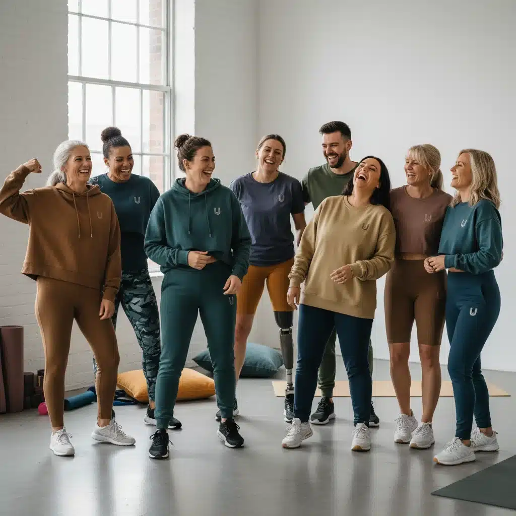 Diverse group in inclusive athleisure wear