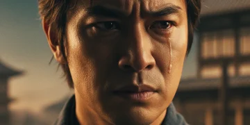 Intense actor portrait, deep character immersion for dorama role
