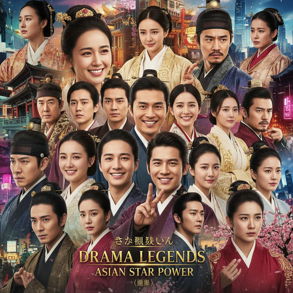 Collage of popular Asian drama actors and actresses, showcasing diverse talent and emotional range.