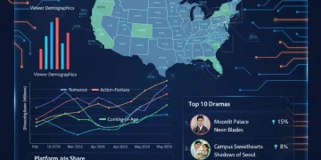 Infographic showing top streamed Asian dramas in US, May 2026 trends.