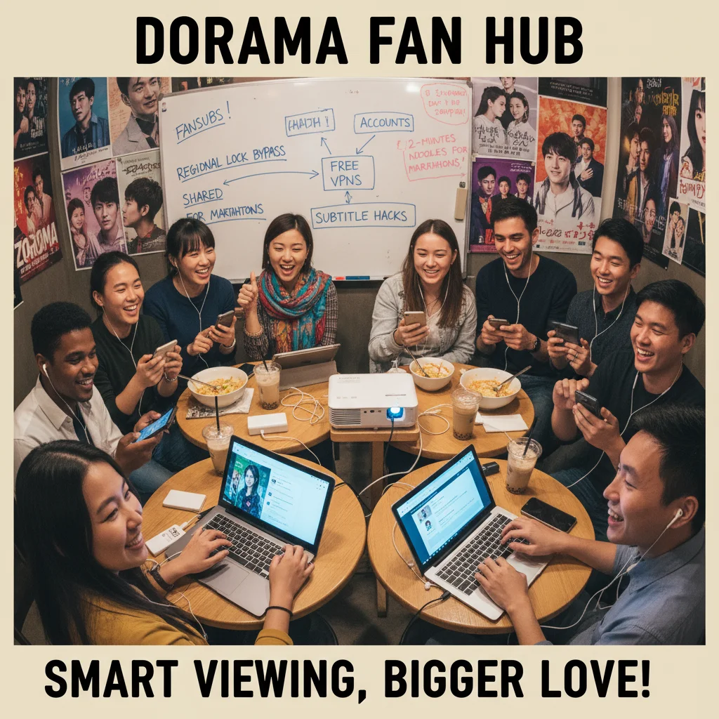 Dorama fans discussing shows and budget-friendly viewing options