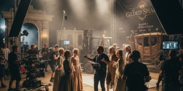 Behind the scenes of a high-budget drama series production