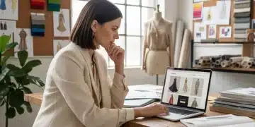 Scaling Your Brand: 2 Essential E-commerce Platforms for Emerging US Designers in 2026 Fashion designer reviewing e-commerce platform on laptop