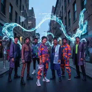 Gen Z models showcasing diverse, contemporary fashion from emerging designers