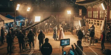 Behind the scenes of a trending K-Drama production with crew and actors