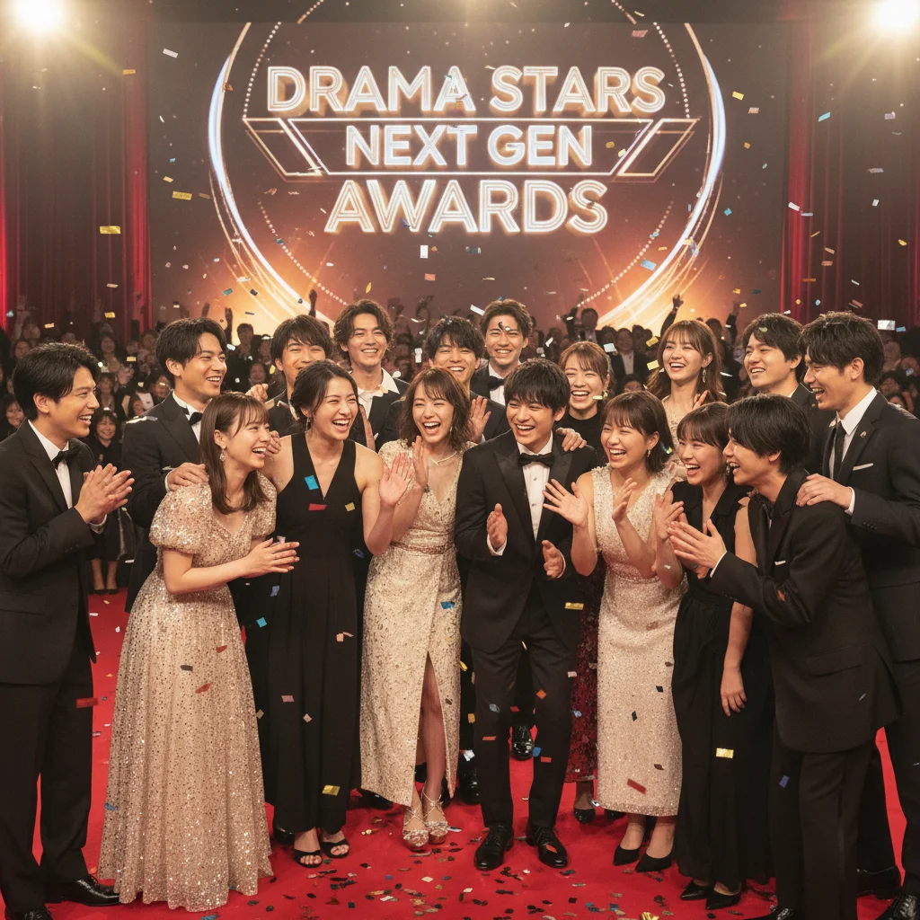 Group of young dorama stars, laughing and interacting, symbolizing the new wave of talent in Asian dramas.
