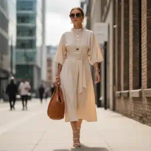 Woman transforming outfit with key accessories 2026