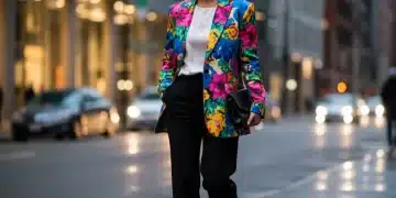 Mastering Statement Pieces: Your 2026 Style Guide for Bold Fashion Woman in oversized floral blazer, urban setting