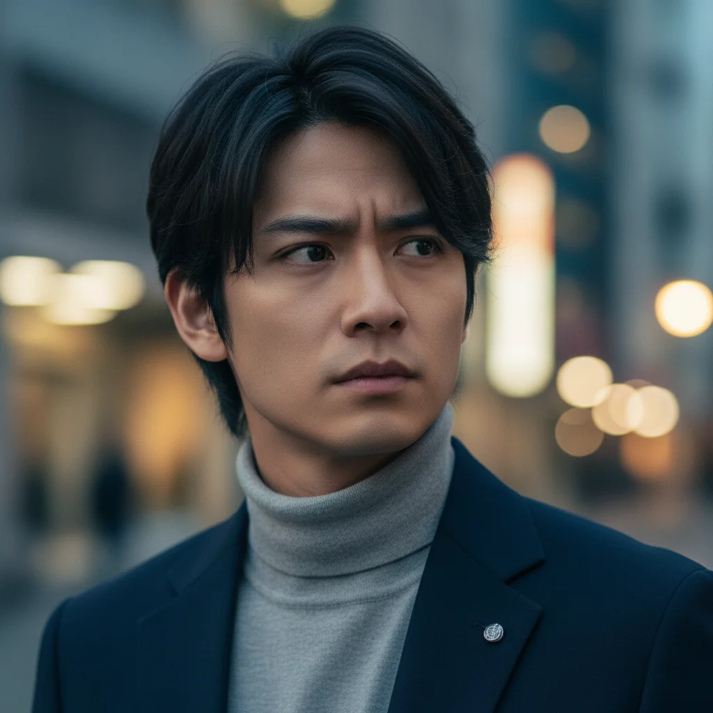 Charismatic dorama actor in a thoughtful pose, symbolizing career ambition and growth.