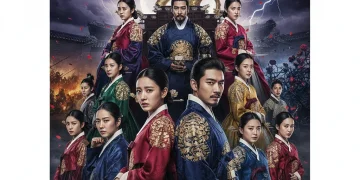 Promotional poster for 'Royal Betrayal' Dorama with main cast in historical attire, hinting at drama and intrigue.