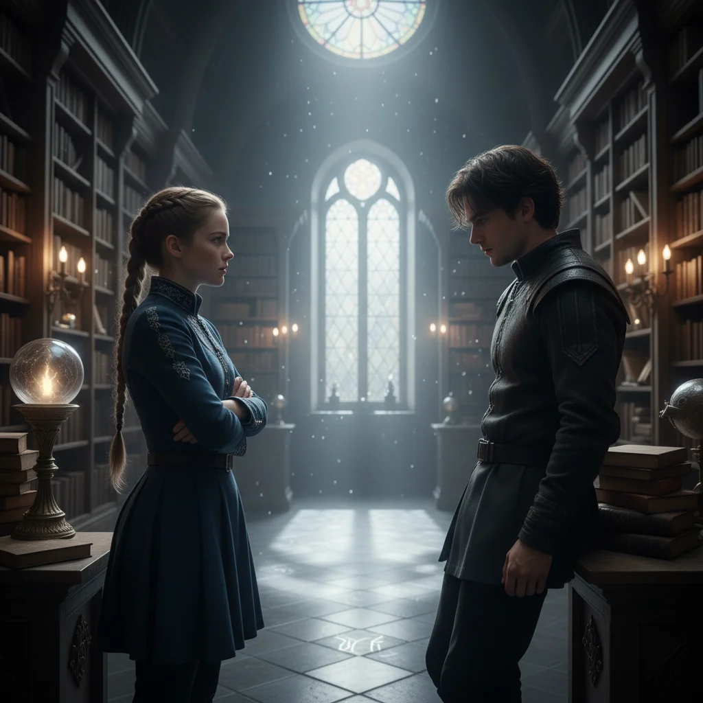 Starfall Academy main characters in library scene