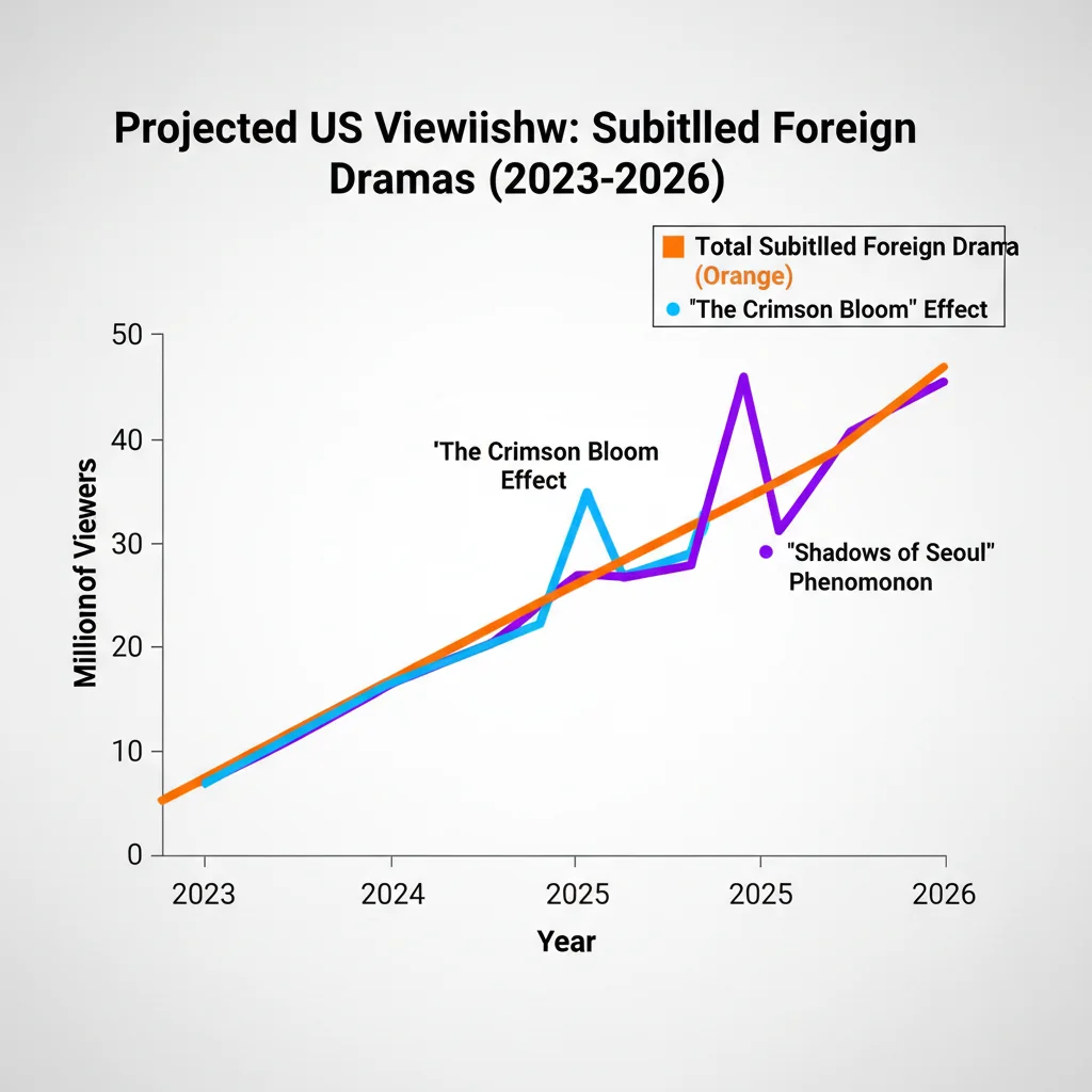 Projected US viewership growth for subtitled dramas 2023-2026