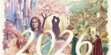 Dynamic collage showcasing diverse trending drama genres for Spring 2026, with a futuristic and romantic aesthetic.