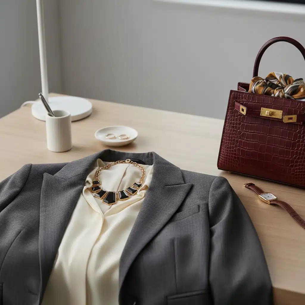 Stylish professional outfit accessories and details
